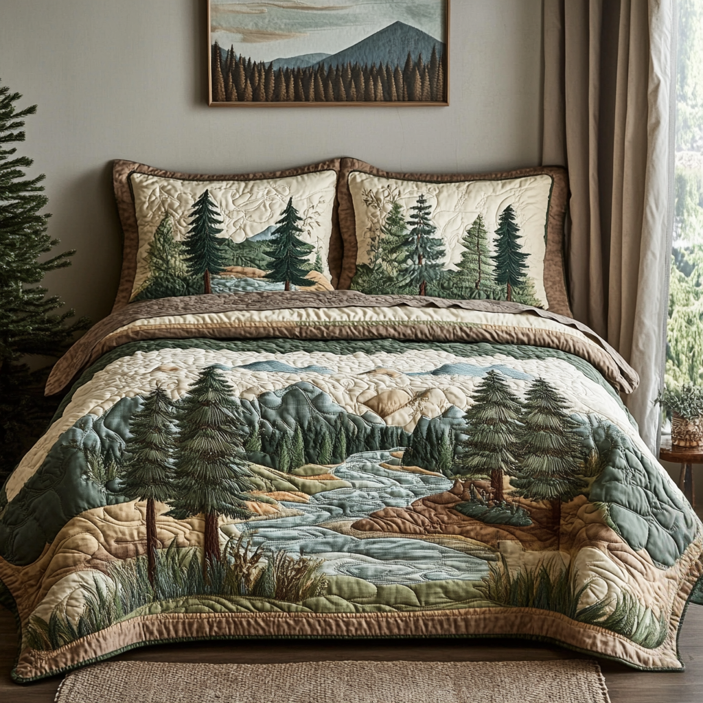 Mountain Bliss 3-Piece Quilted Bedding Set