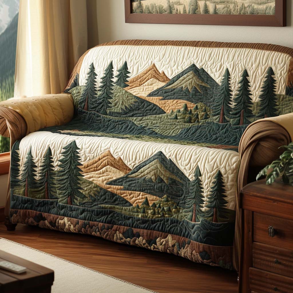 Mountain Echo Quilted Sofa Cover