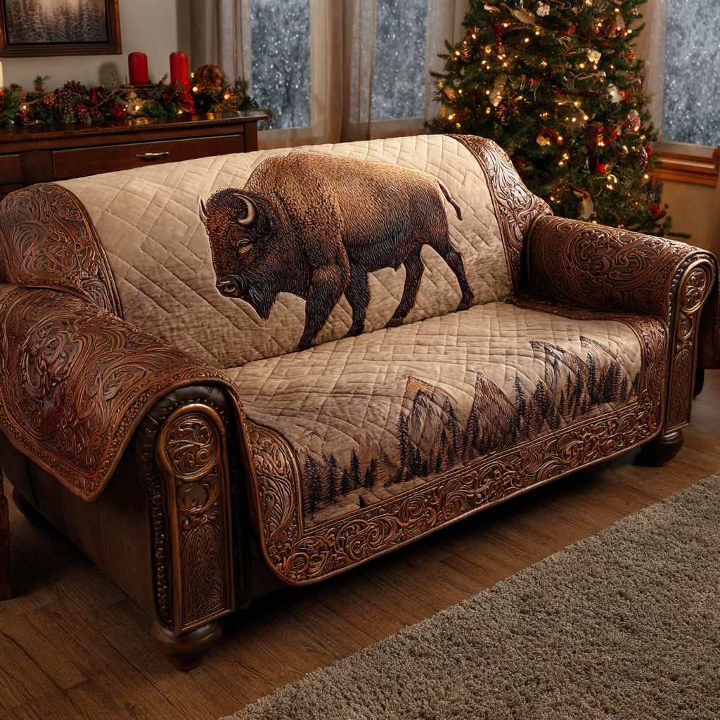 Mountain Wanderer Quilted Sofa Cover