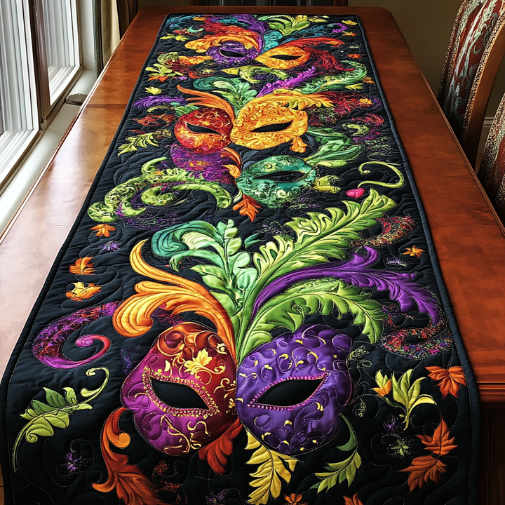 Mardi Gras Quiltet Bordløber