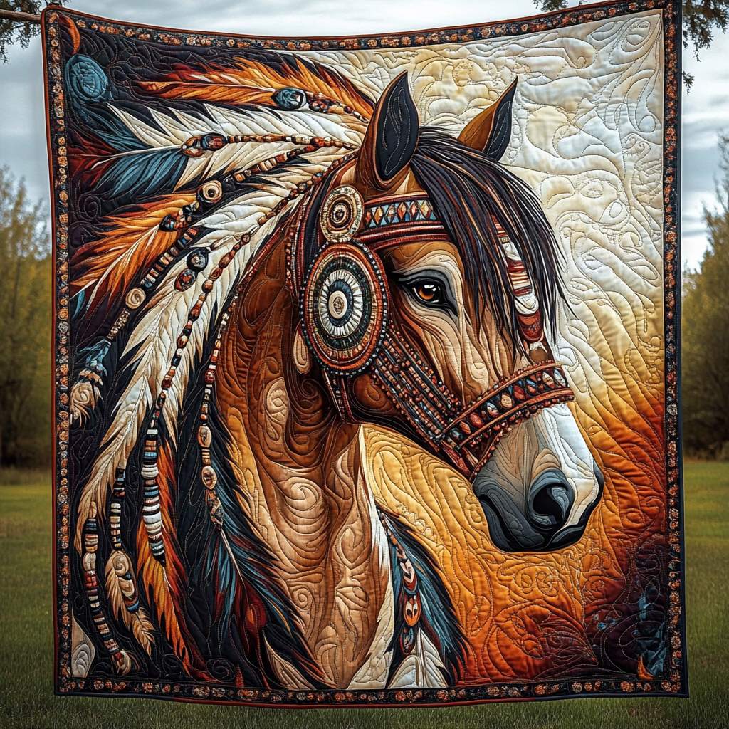 Mystic Mustang Quiltet Tæppe