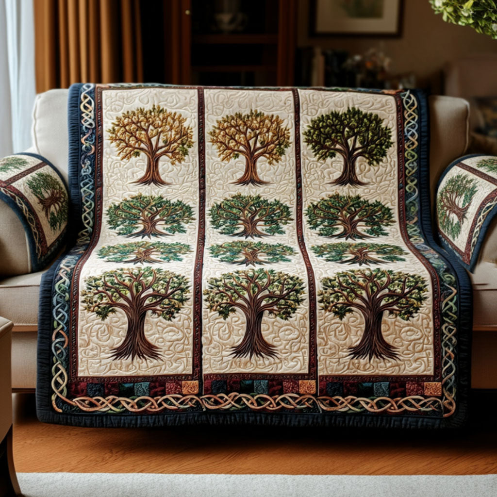 Træet af Livet Quilted Sofa Cover