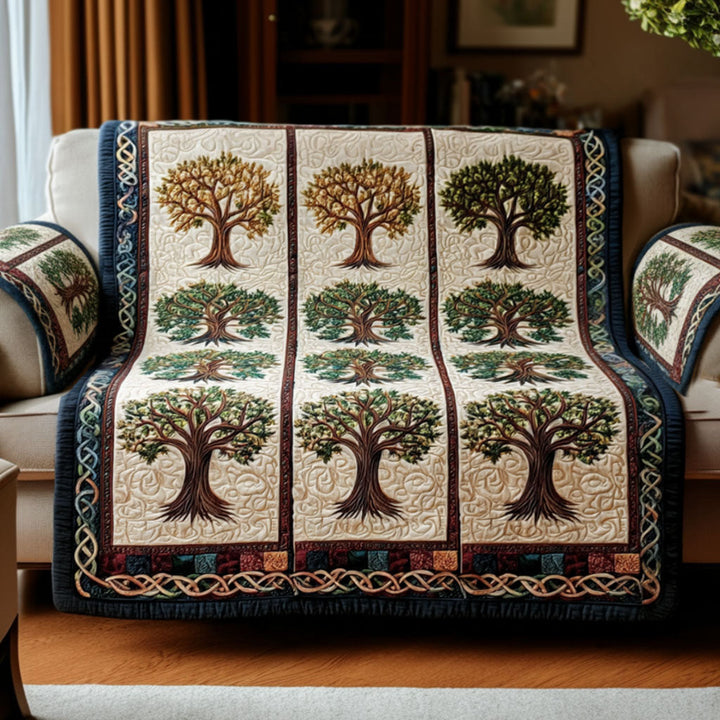 Træet af Livet Quilted Sofa Cover