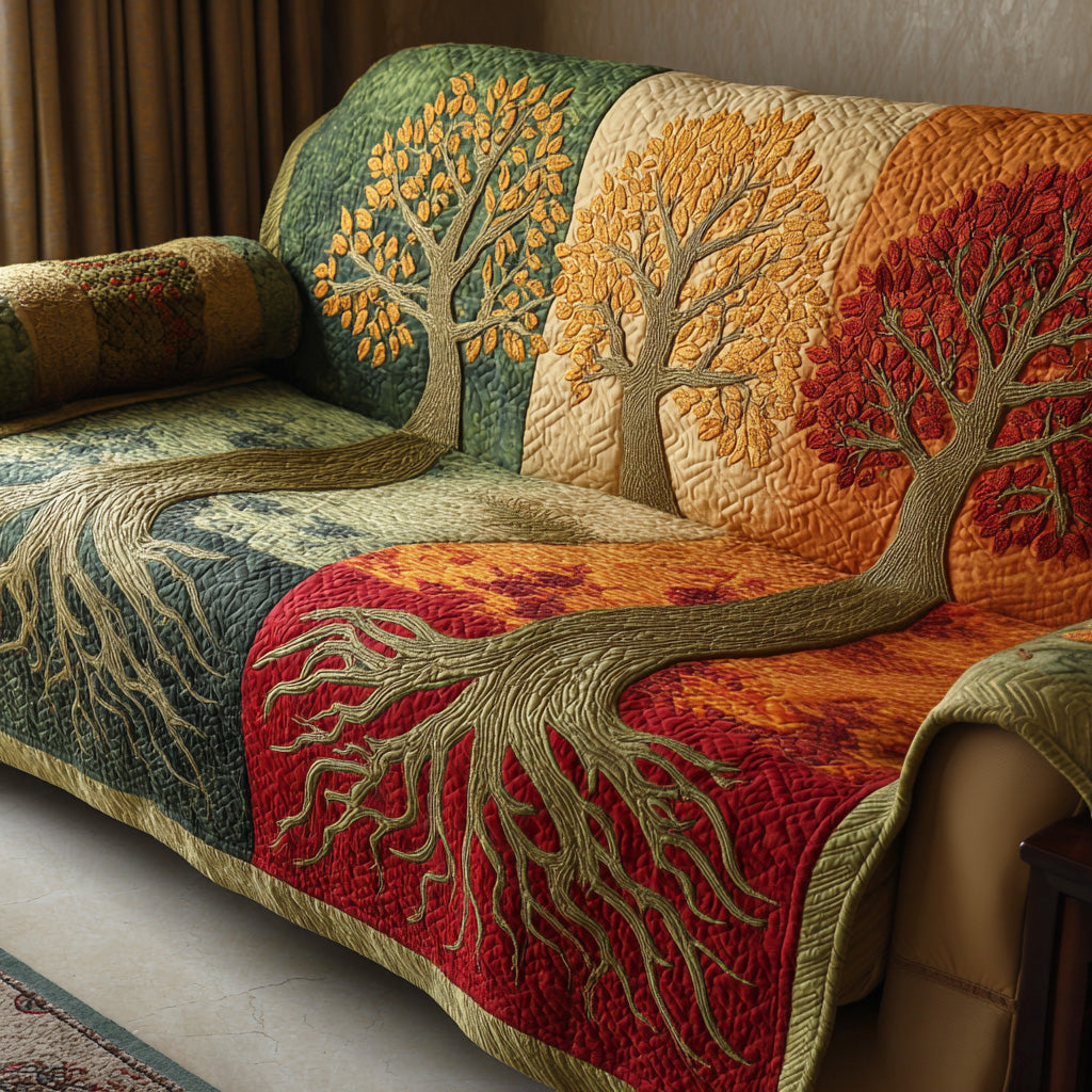 Livets Træ Quilted Sofa Betræk