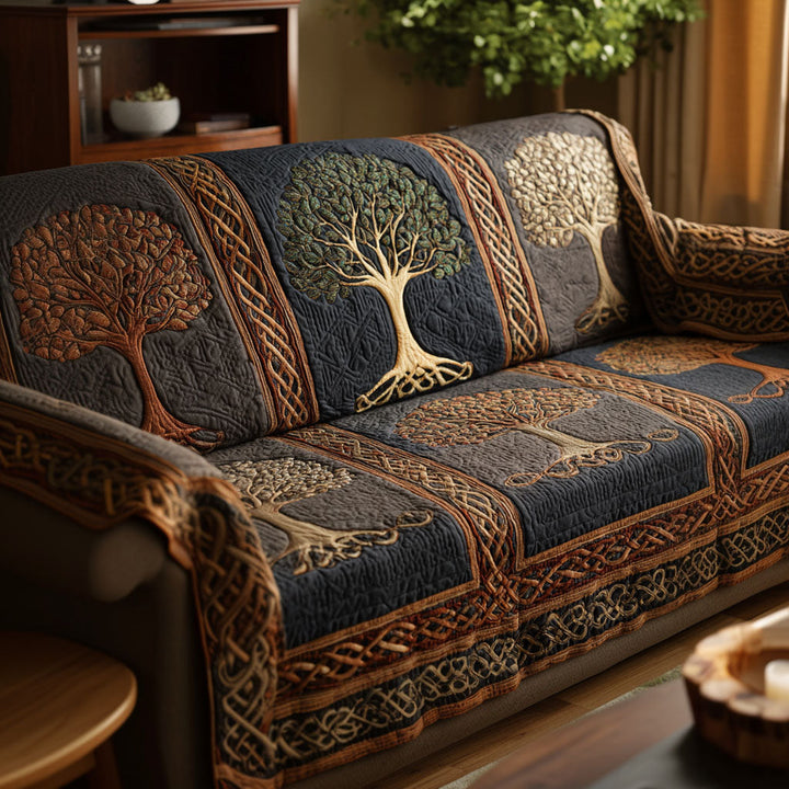 Træet af Livet Quilted Sofa Cover