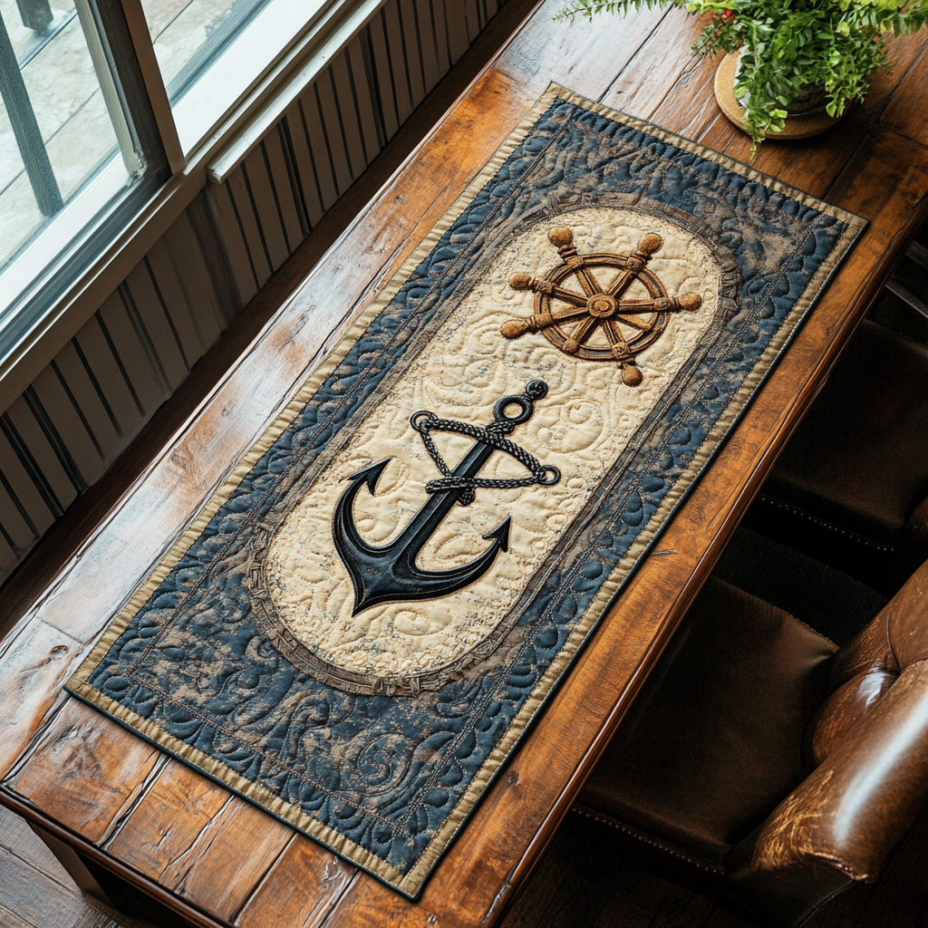 Nautisk Haven Quilted Table Runner