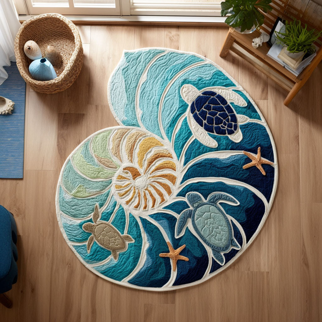 Nautilus Island Escape Specialformet Område Tæppe