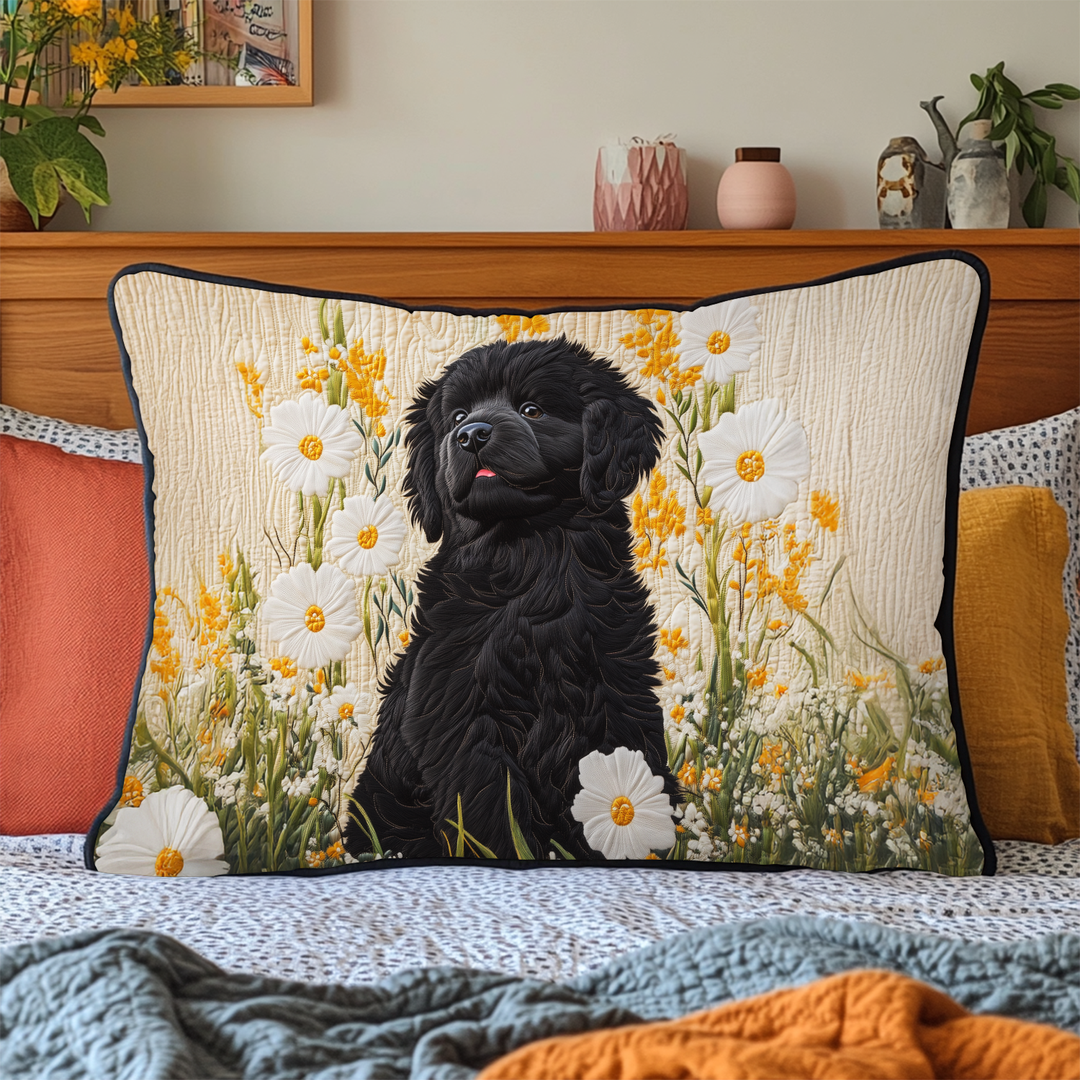 Newfie Paws Quilted Bedding Pillow Case