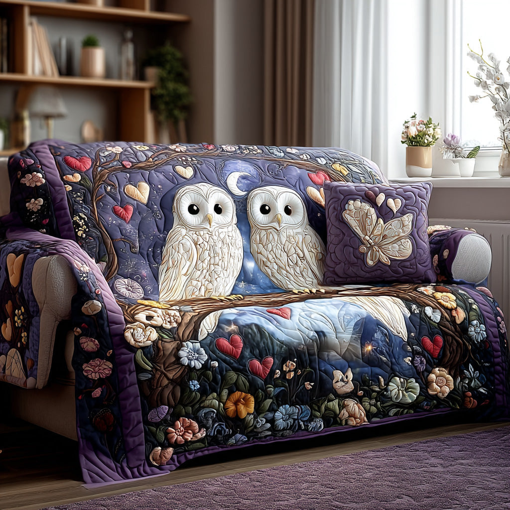Nattens Ugle Quiltet Sofa Dække