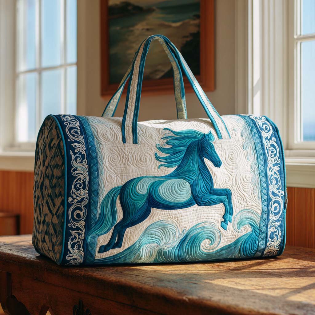 Ocean Horse Quiltet Duffle Bag