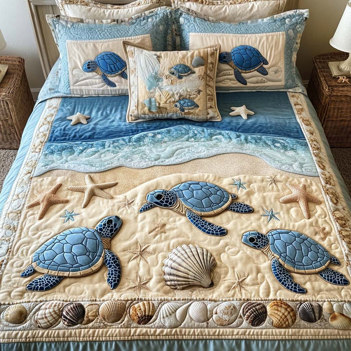 Skildpadde 3-delt Quilted Sengetøj Sæt