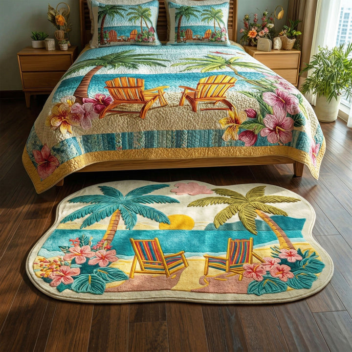 Palm Escape Custom Shape Area Rug