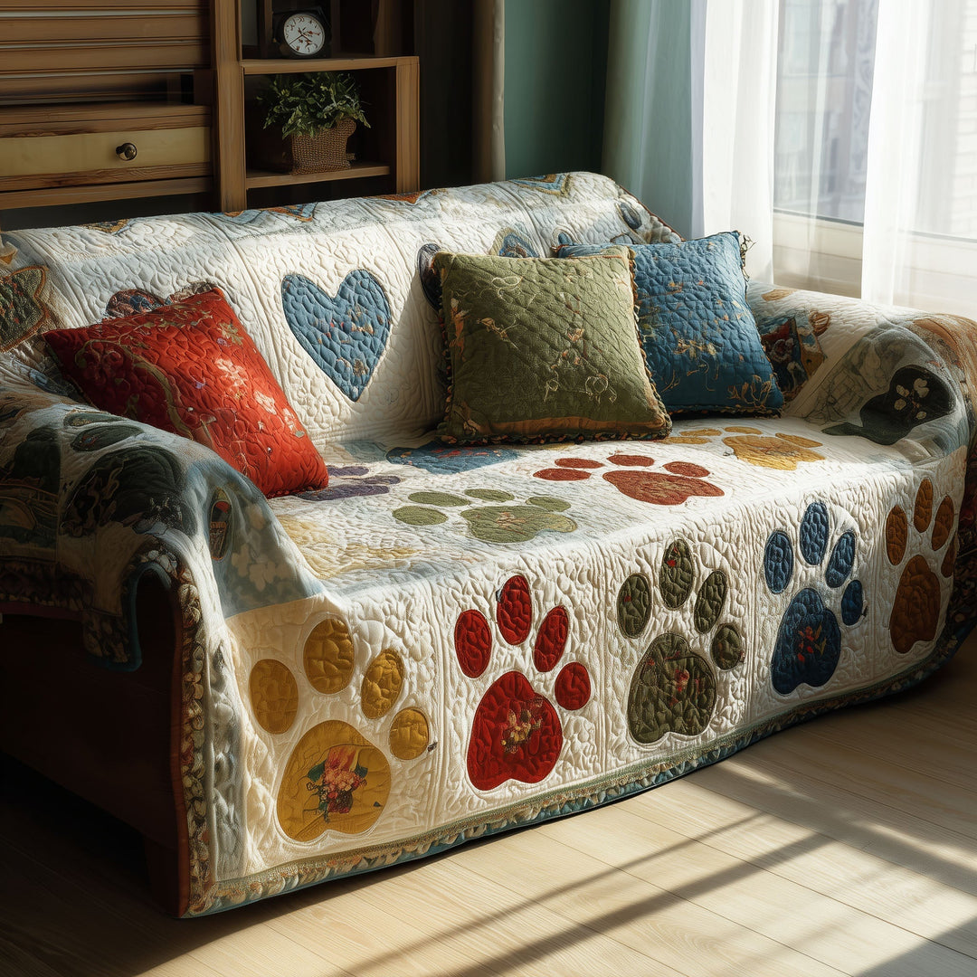 Pawful Comfort Quilted Sofa Cover