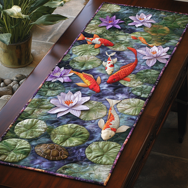 Koi Fisk Quilted Bordløber