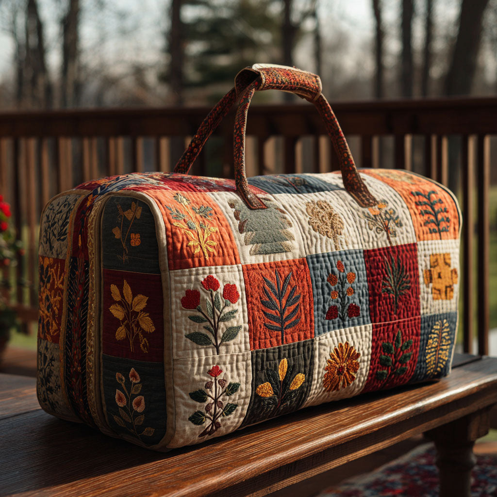 Petal Serenade Quiltet Duffle Bag