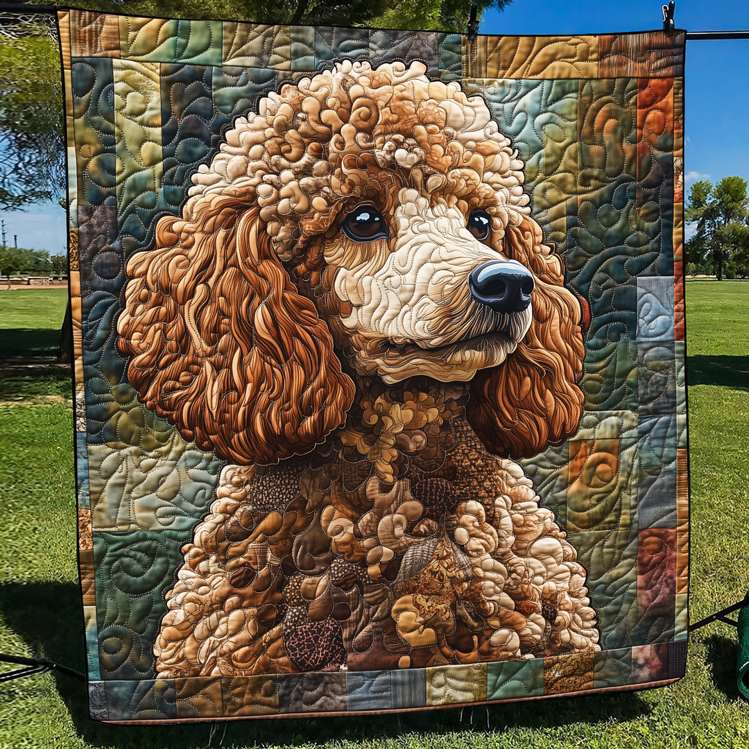 Poodle Parade Quiltet Tæppe