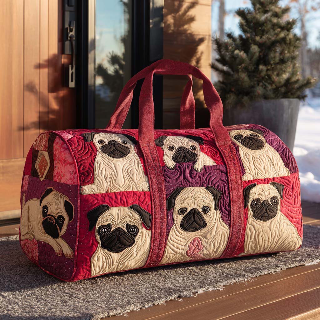 Puggy Wiggles Quiltet Duffle Bag