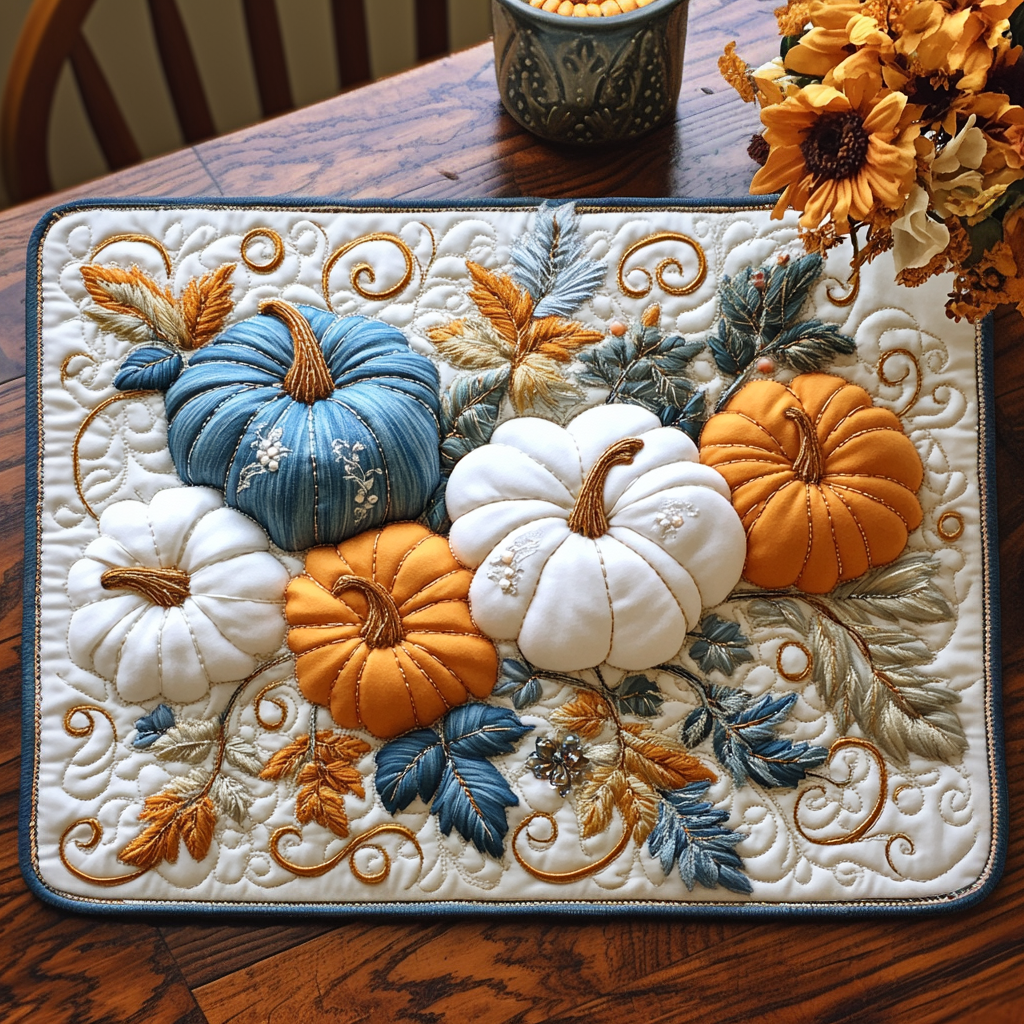 Græskar Ønsker Quilted Bordskåner