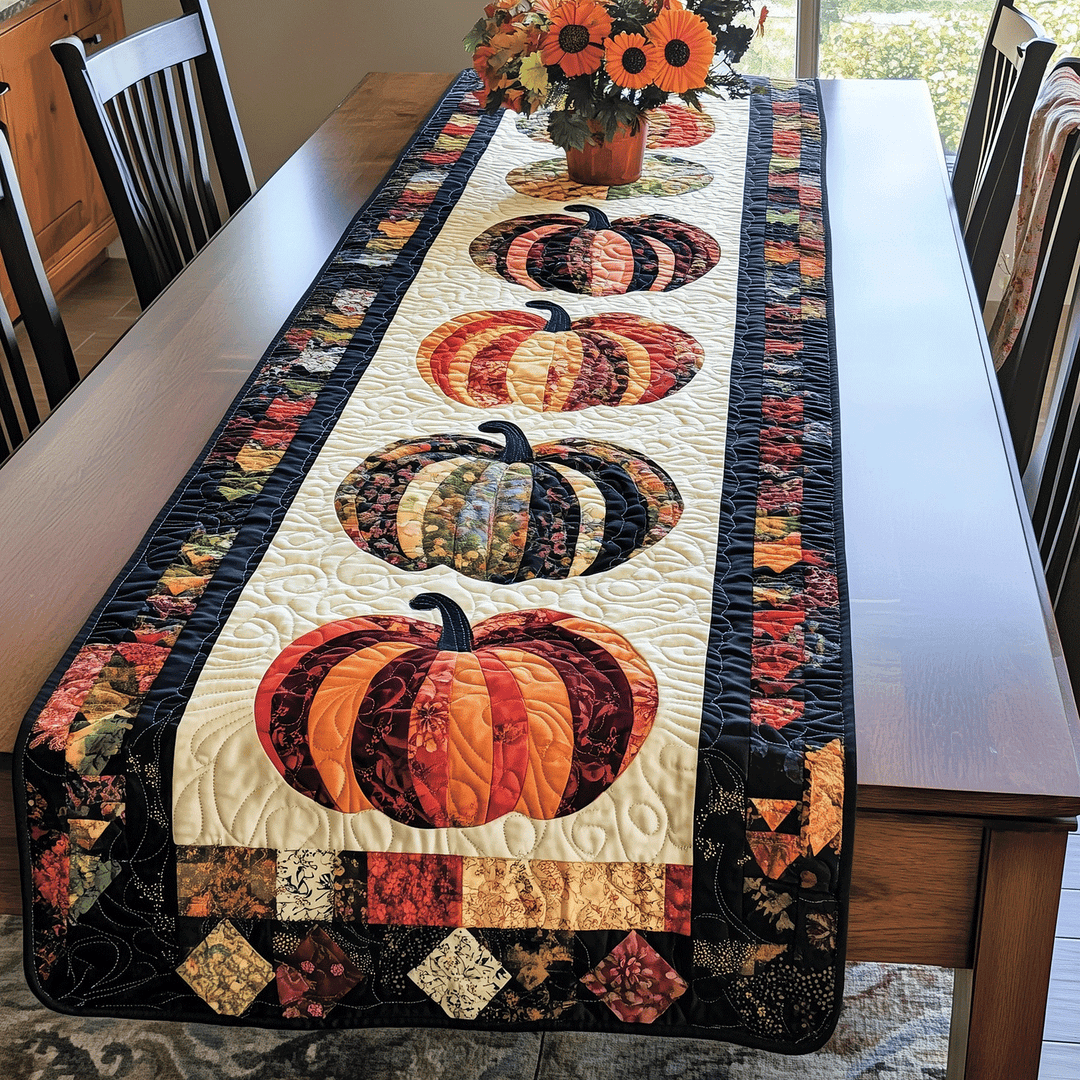 Græskar Quilted Bordløber
