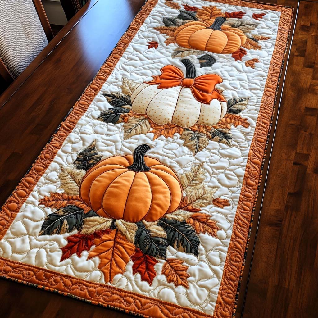 Græskar Patch Delight Quiltet Bordløber