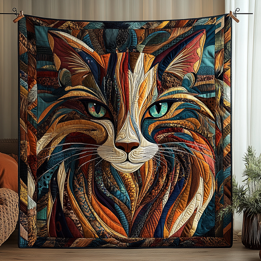 Purrs And Patches Quiltet Tæppe