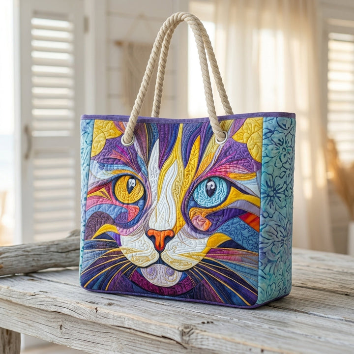 Strandtaske - Farverig Kat
