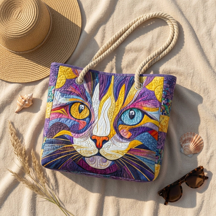 Strandtaske - Farverig Kat