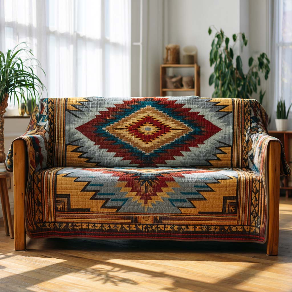 Rød Mesa Canyon Quiltet Sofa Dække