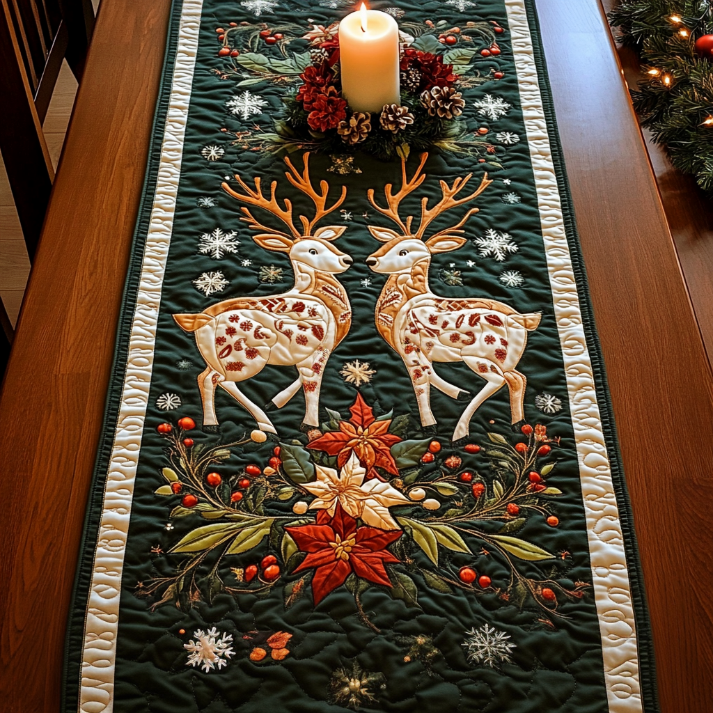 Rensdyr Wonderland Quilted Table Runner