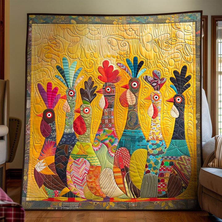 Rooster Club Kunst Quilt Ophæng