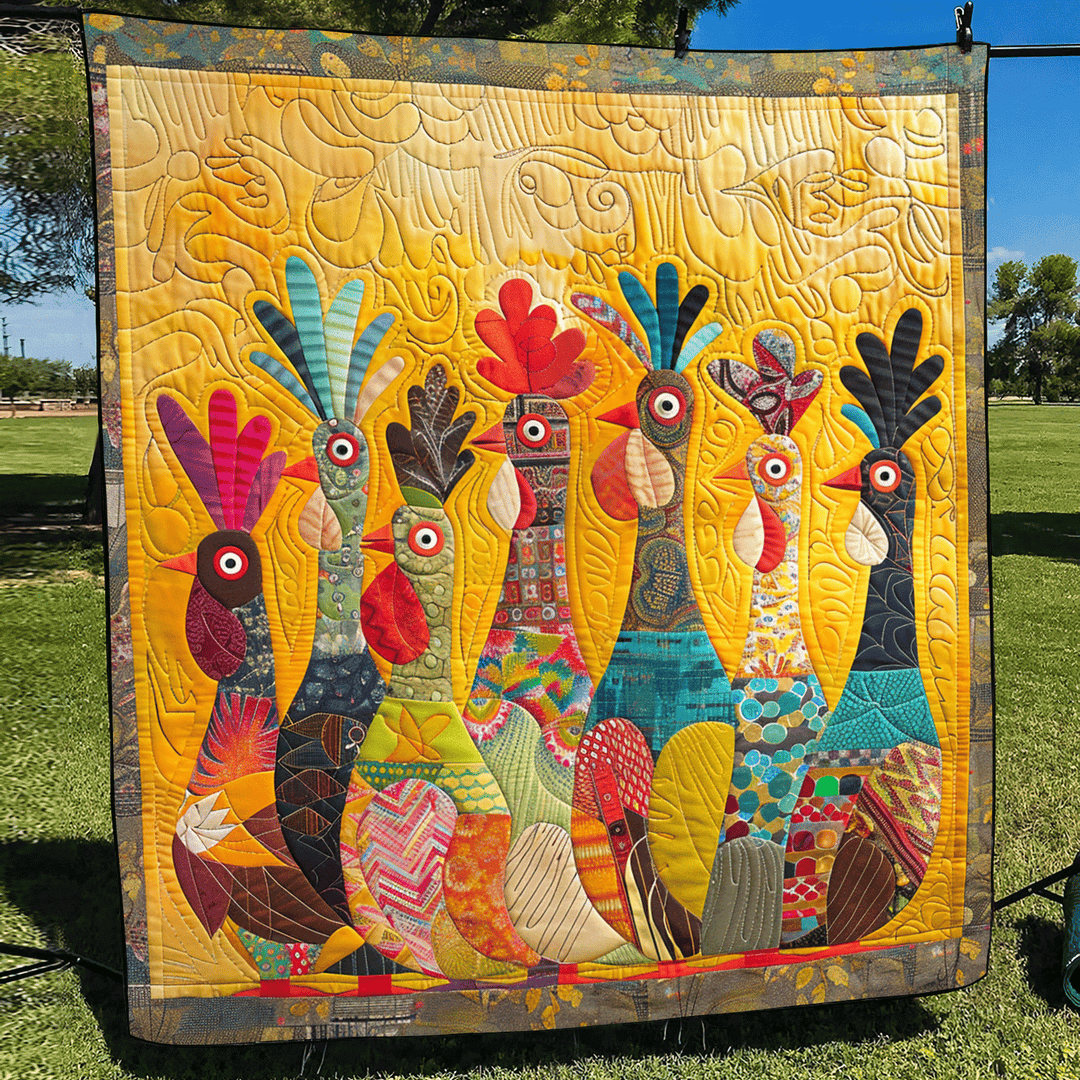 Rooster Club Kunst Quilt Ophæng