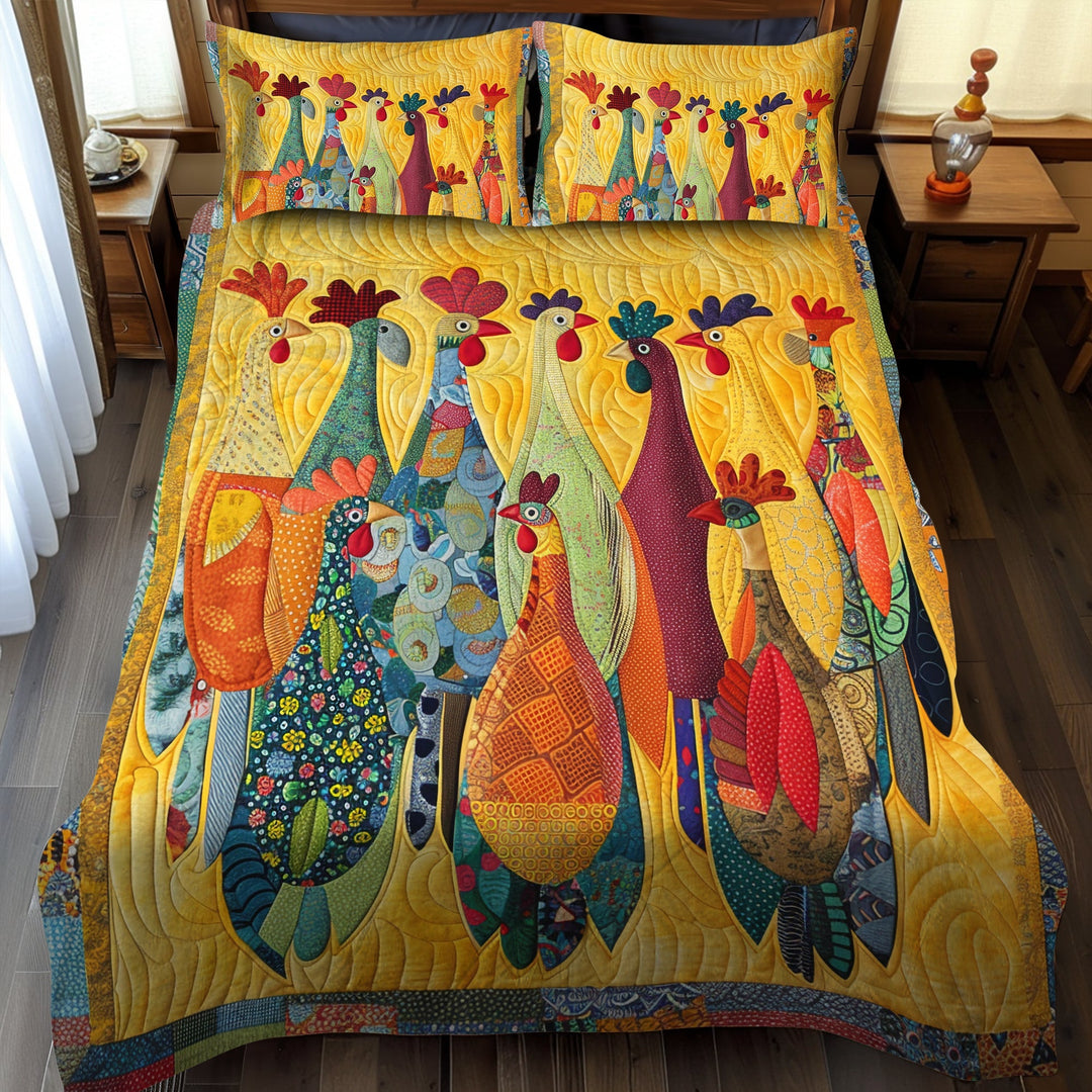 Kylling Quilted Sengetøj Sæt