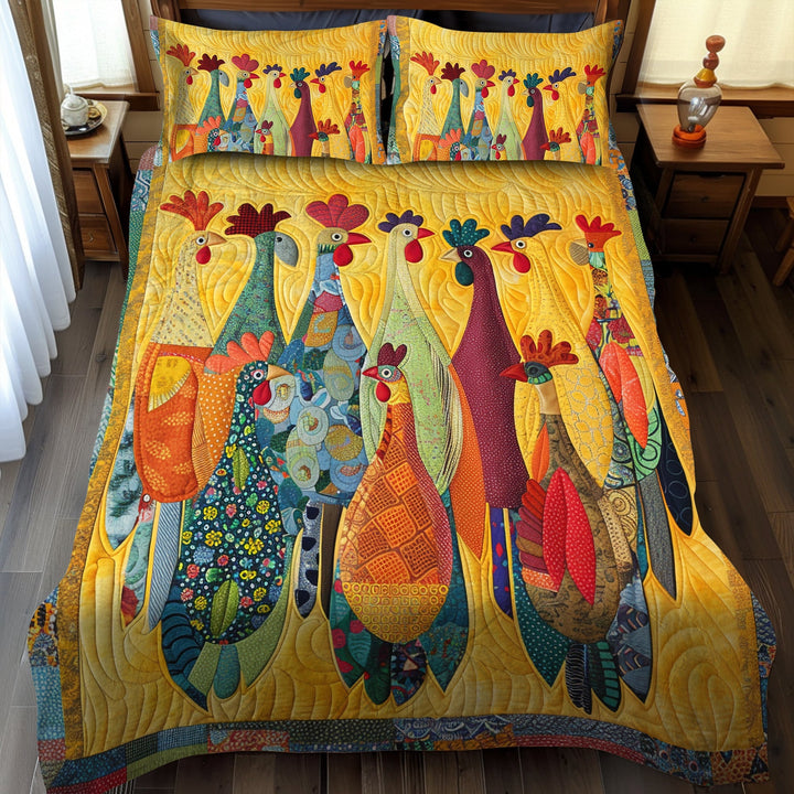 Kylling Quilted Sengetøj Sæt