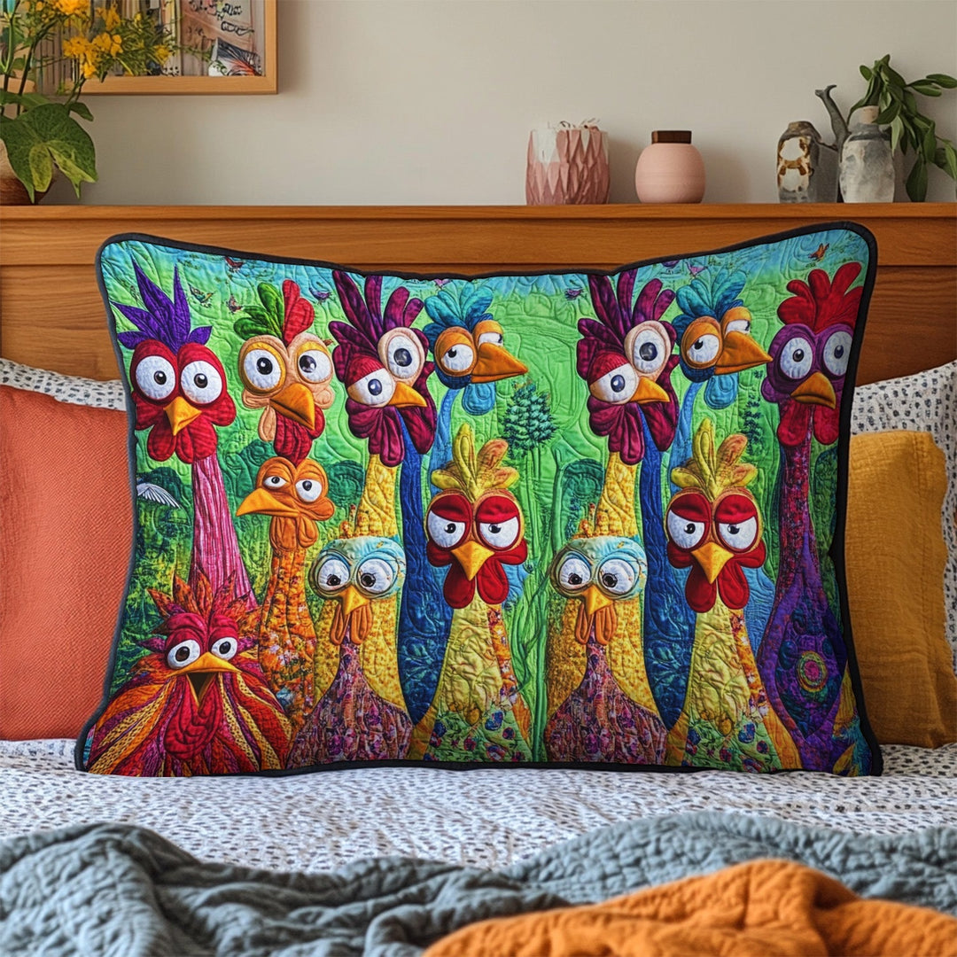Rooster Riot Quilted Bedding Pillow Case