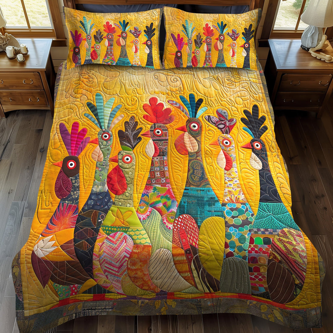 Kylling Quilted Sengetøj Sæt