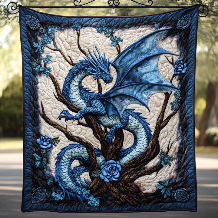 Rosefire Dragon Quiltet Tæppe