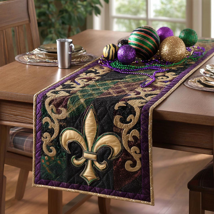 Mardi Gras Quiltet Bordløber