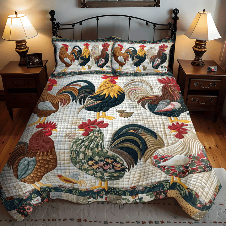 Kylling Quilted Sengetøj Sæt