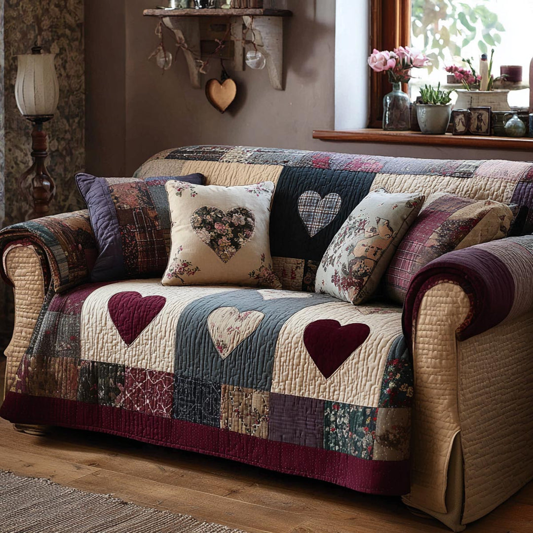 Rustik Kærlighed Quiltet Sofa Dække