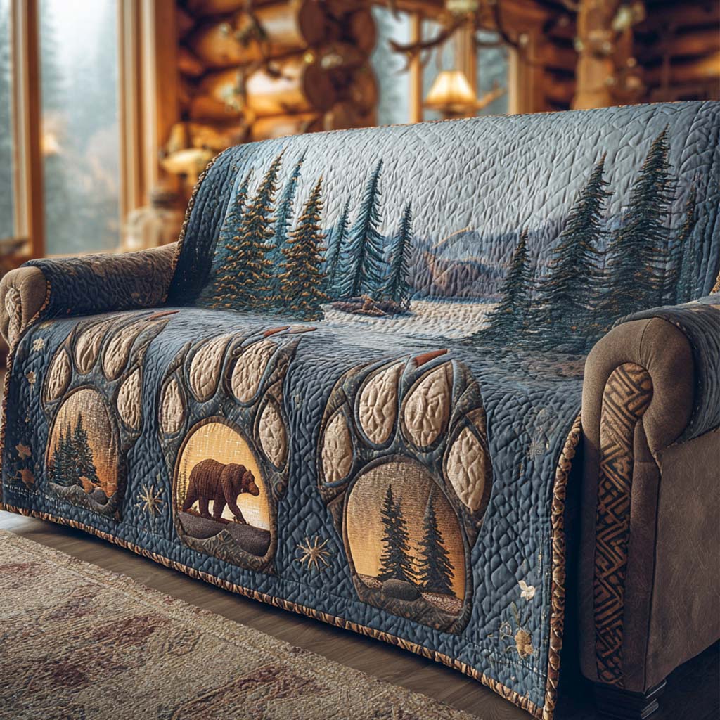 Rustik Path Quiltet Sofa Dække