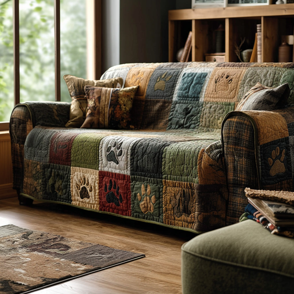 Rustic Paws Quiltet Sofadække