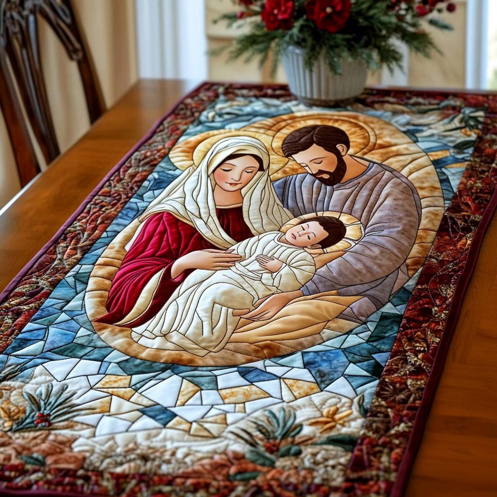 Julekrubbe Quilted Bordløber