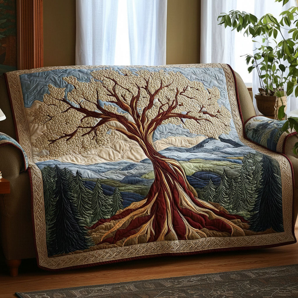 Træet af Livet Quilted Sofa Cover