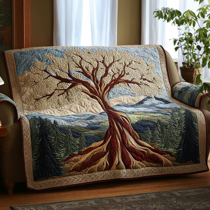 Træet af Livet Quilted Sofa Cover