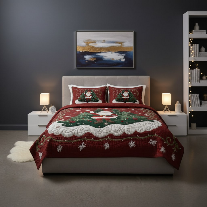 Santa Workshop Wonder 3-Delt Vatteret Sengetøjssæt