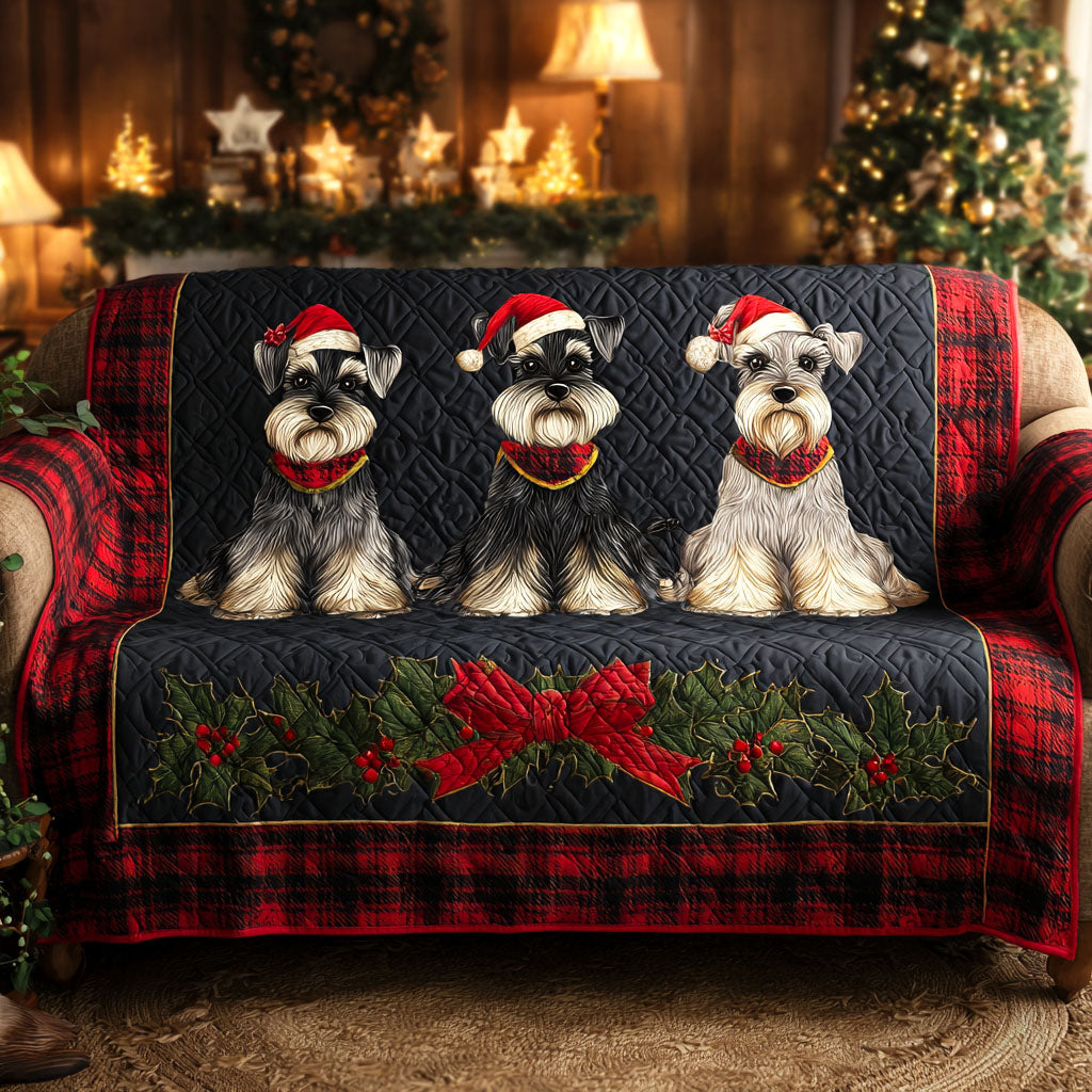 Schnauzer Ferie Crew Quilted Sofa Dække