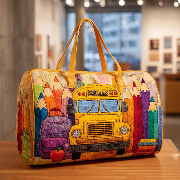 Skolebus Quiltet Duffle Bag
