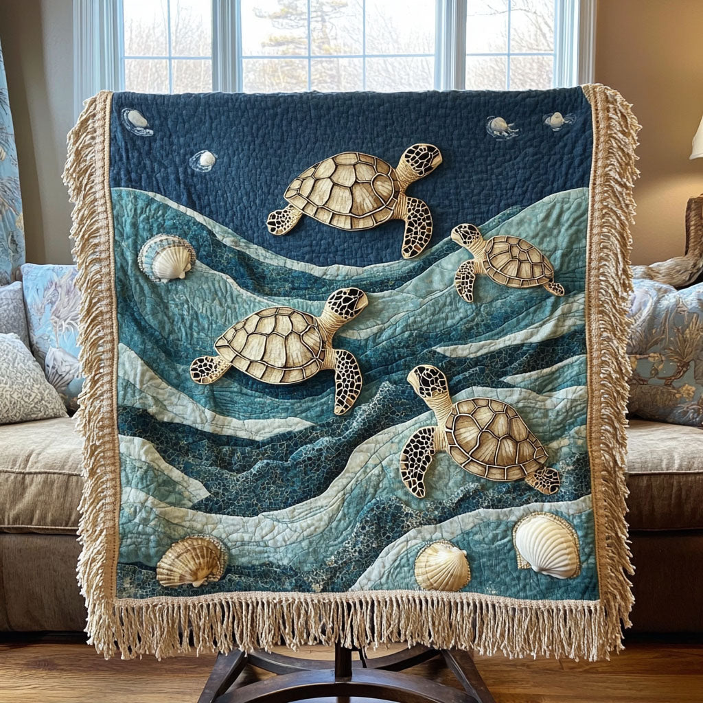 Sea Serenity Woven Sofa Blanket