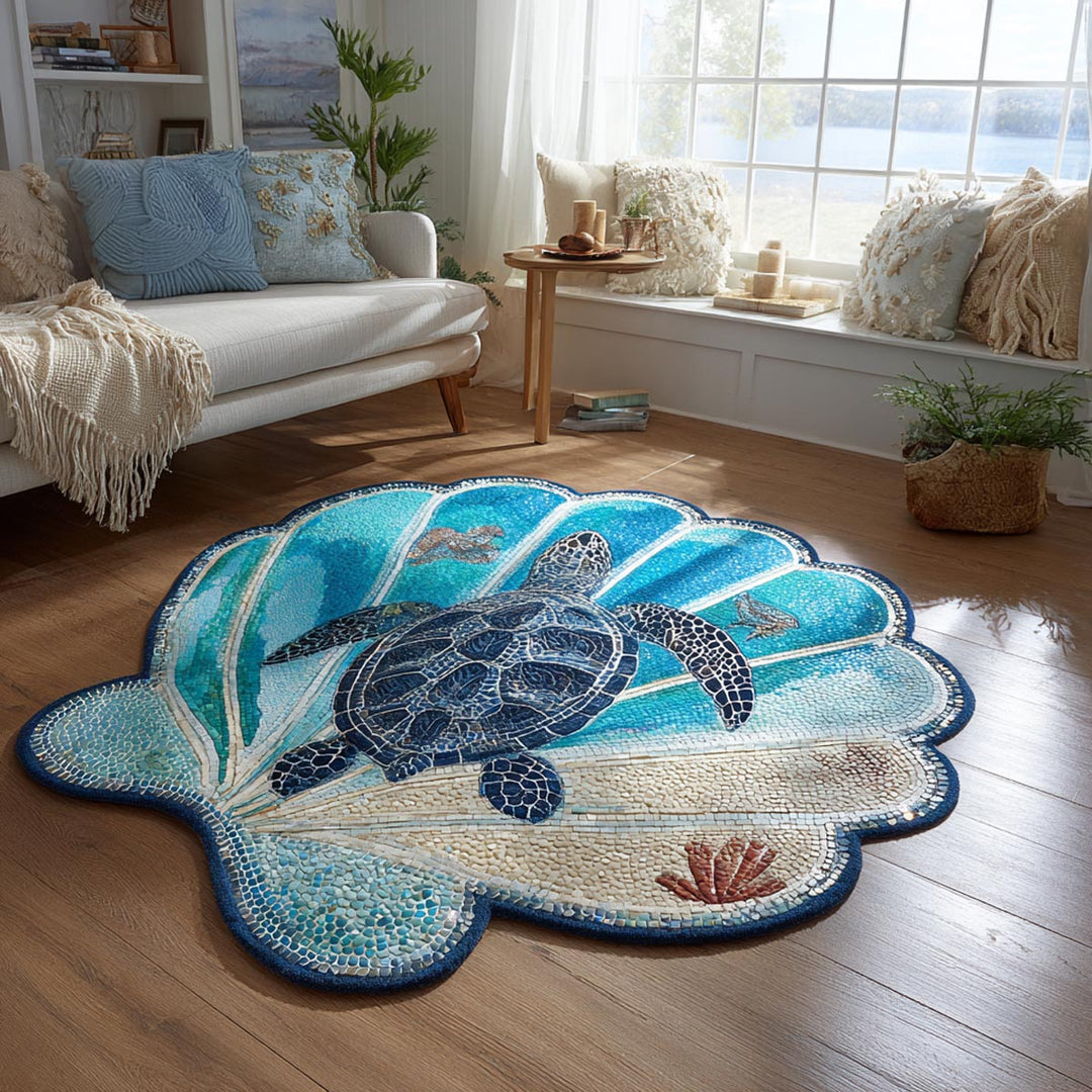 Sea Spirit Flow Custom Shape Area Rug