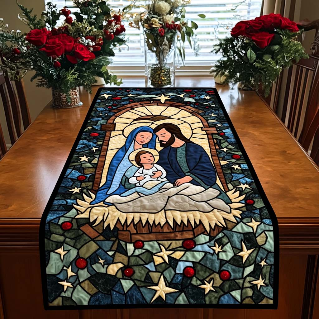 Julekrubbe Quilted Bordløber